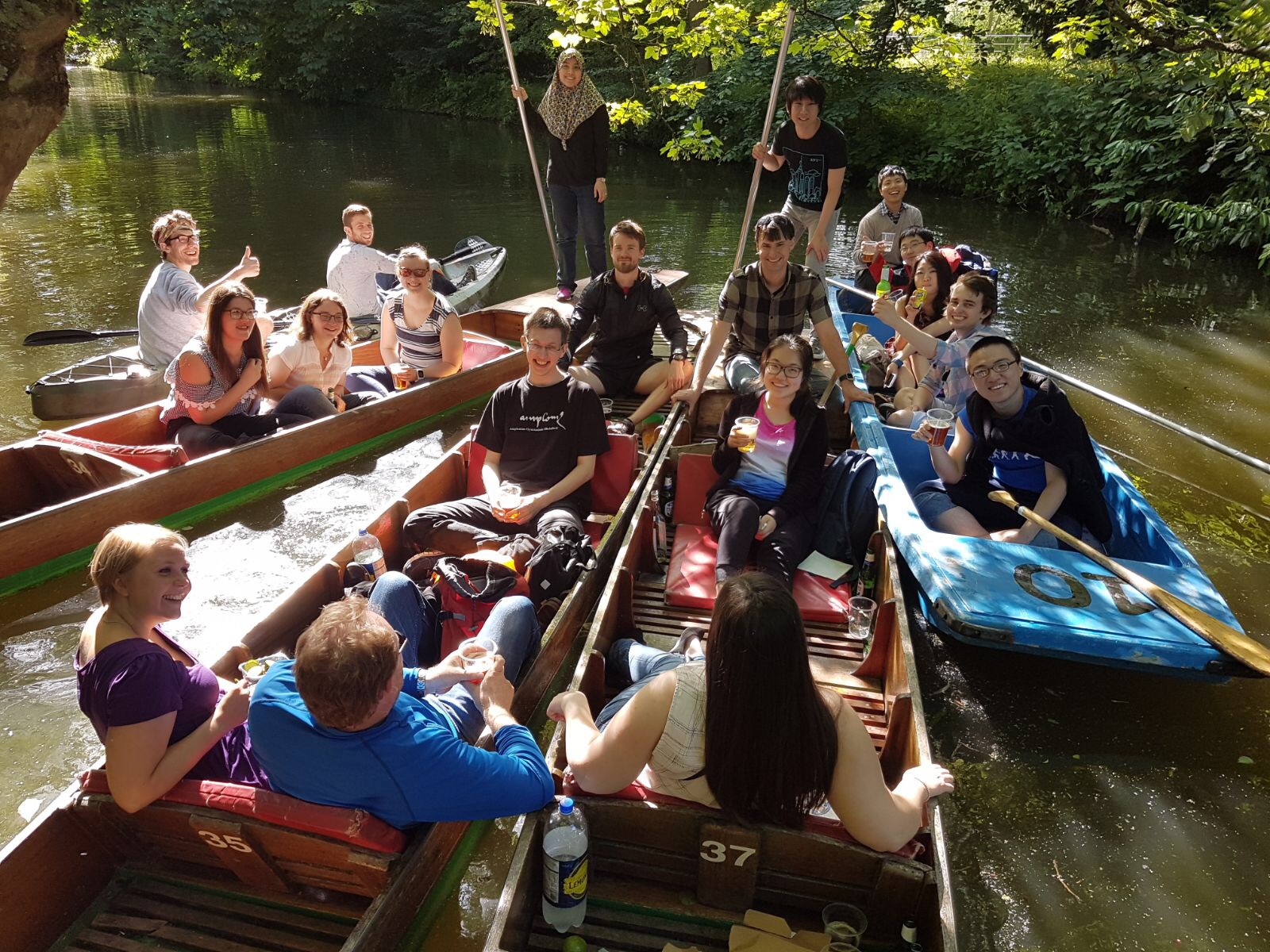 Punting on the River Cherwell 2018